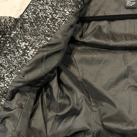 Sandro Black Grey Blazer with Button Closure Bow Tie Size - Picture 7 of 9